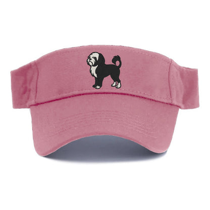 Löwchen - Black and white lion trim embr - Visor - Pink