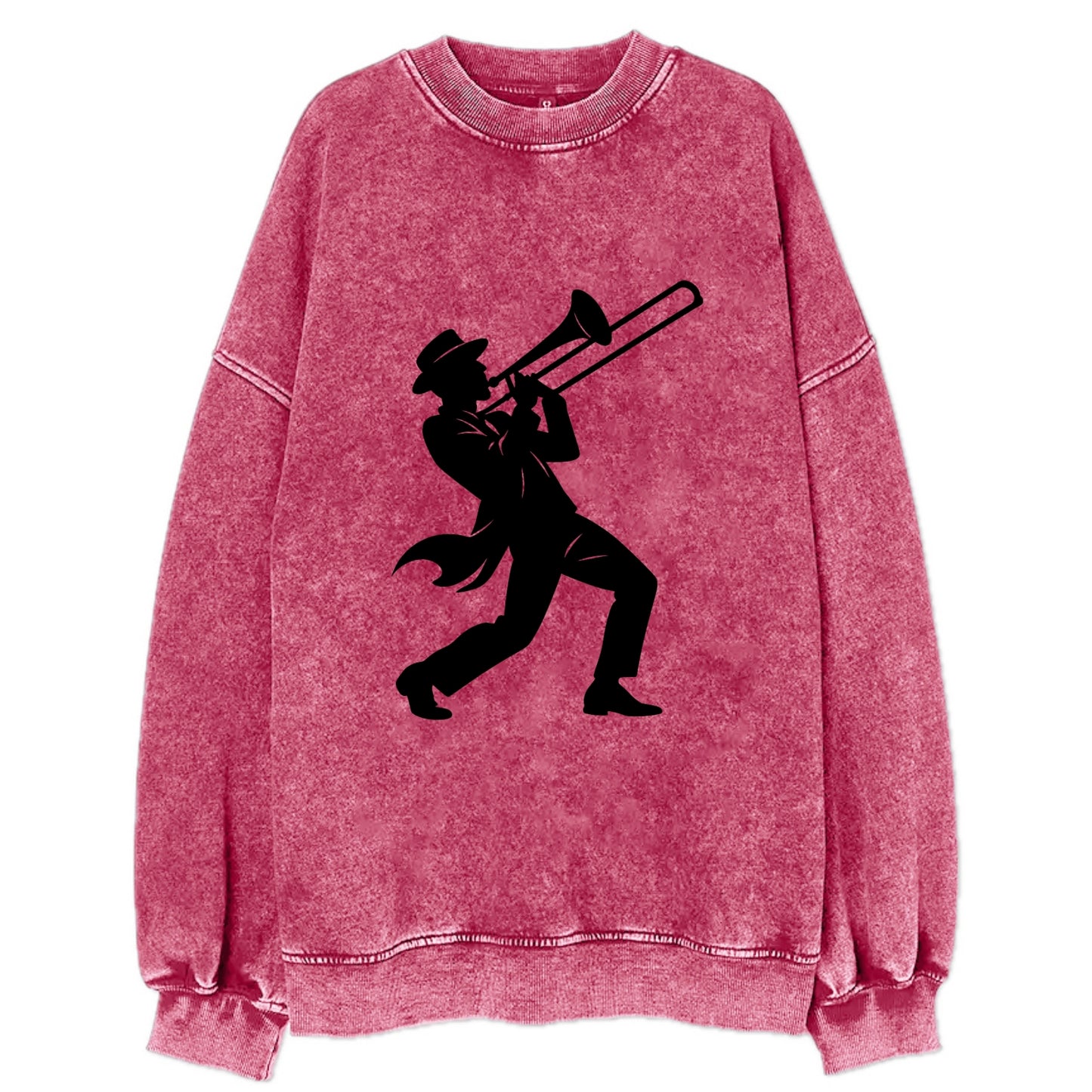 Trombone player jazz improvisation - Vintage Sweatshirt - Pink
