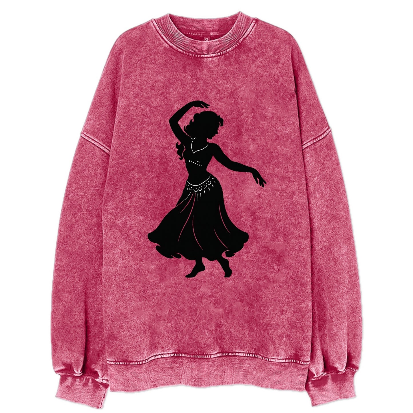 Belly dancer graceful gesture - Vintage Sweatshirt - Pink