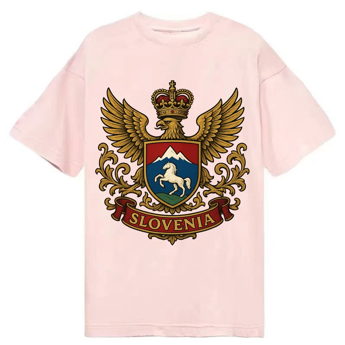 Slovenia Heritage Badge  - Classic T-shirt - Pink