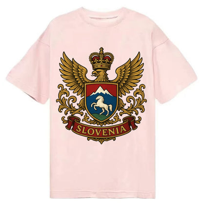 Slovenia Heritage Badge  - Classic T-shirt - Pink