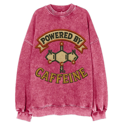 Powered By Caffeine  - Vintage Sweatshirt - Pink