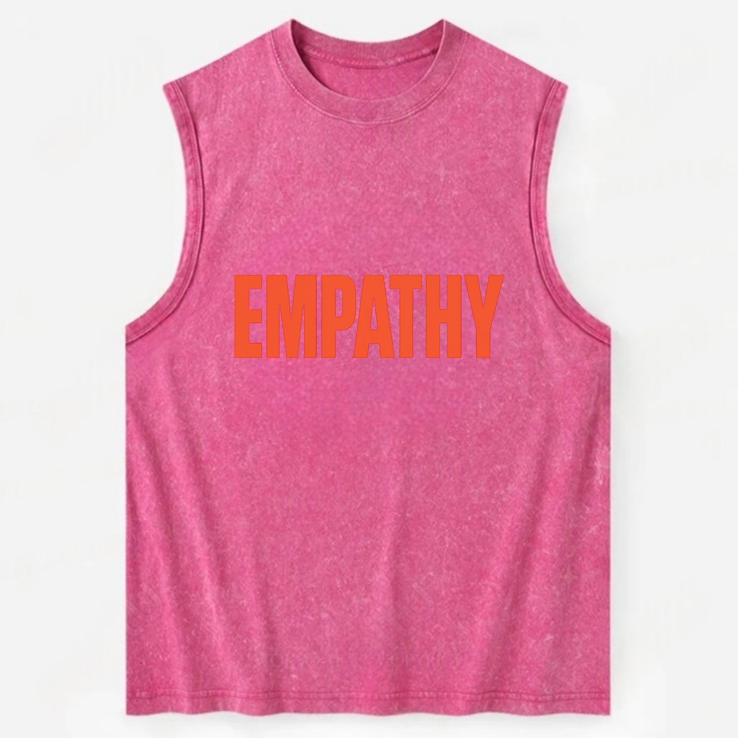 Bold typography design - "EMPATHY" - understanding others, emotional - Vintage Washed Tank - Pink