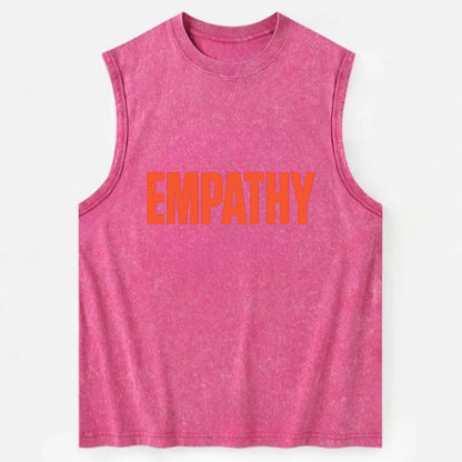Bold typography design - "EMPATHY" - understanding others, emotional - Vintage Washed Tank - Pink