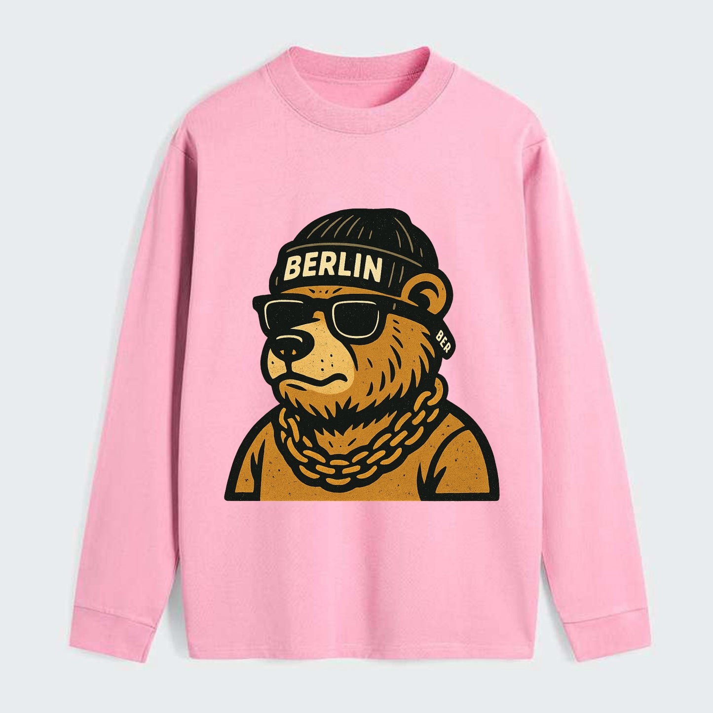 Berlin Bear - Classic Long Sleeve Shirt - Pink