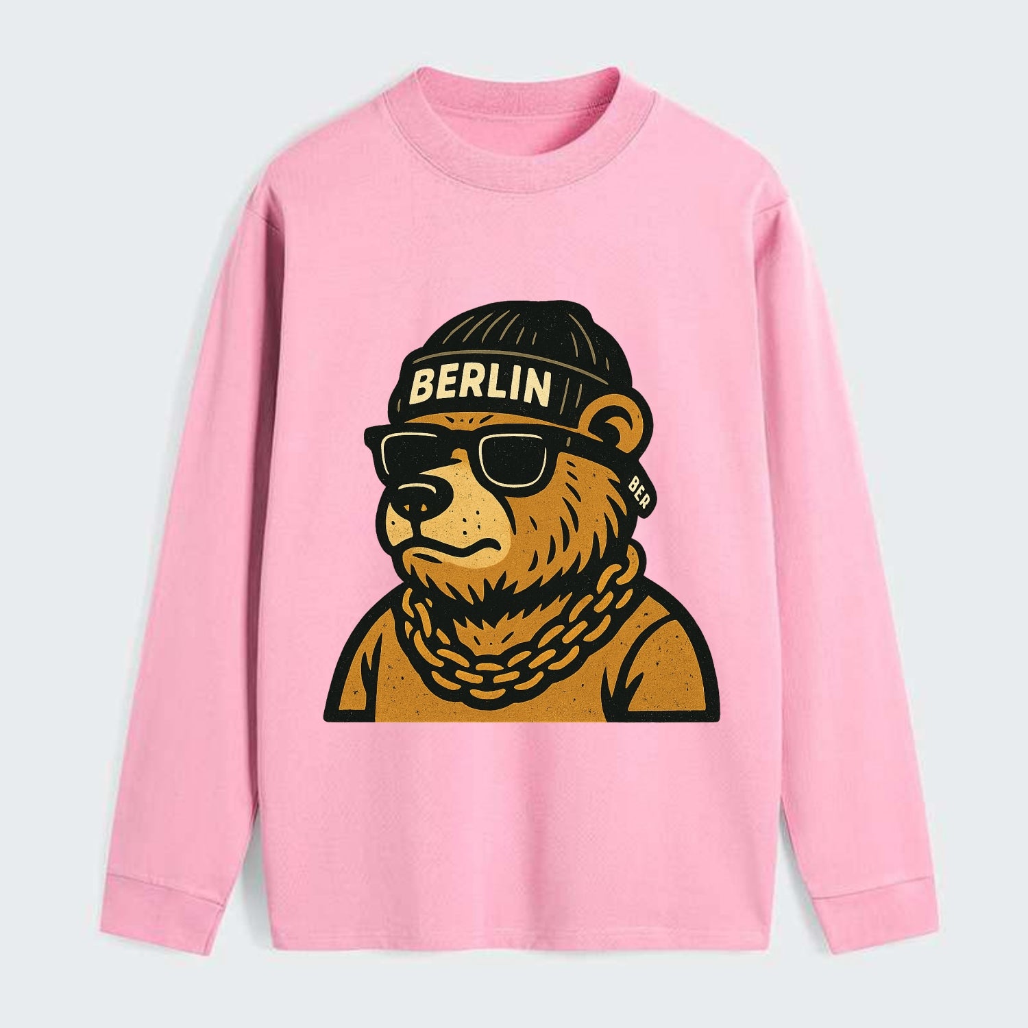 Berlin Bear - Classic Long Sleeve Shirt - Pink
