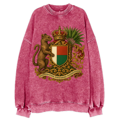 Madagascar Fossa Hunter  - Vintage Sweatshirt - Pink