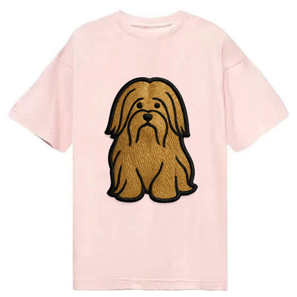 Lhasa Apso - Trendy long-haired design w - Classic T-shirt - Pink