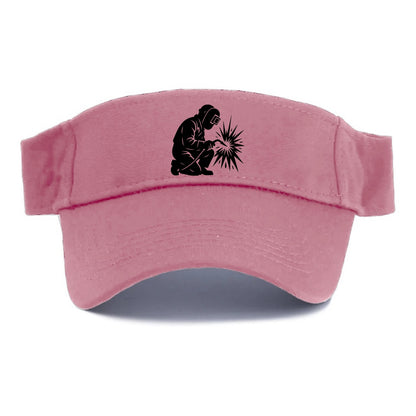 Welder sparks flying dramatically - Visor - Pink