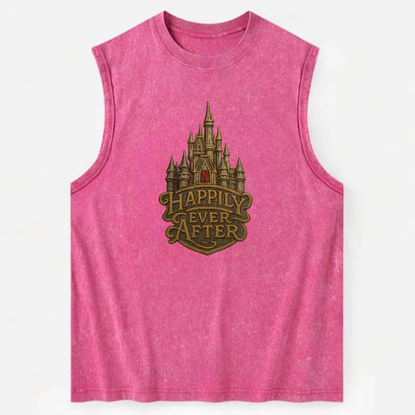 Happily Ever After  - Vintage Washed Tank - Pink