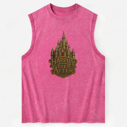 Happily Ever After  - Vintage Washed Tank - Pink