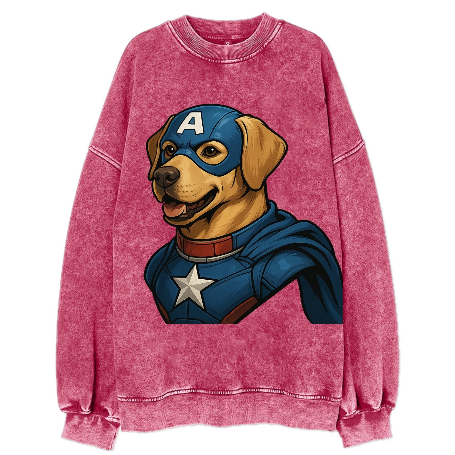 Labrador Patriotic Hero  - Vintage Sweatshirt - Pink