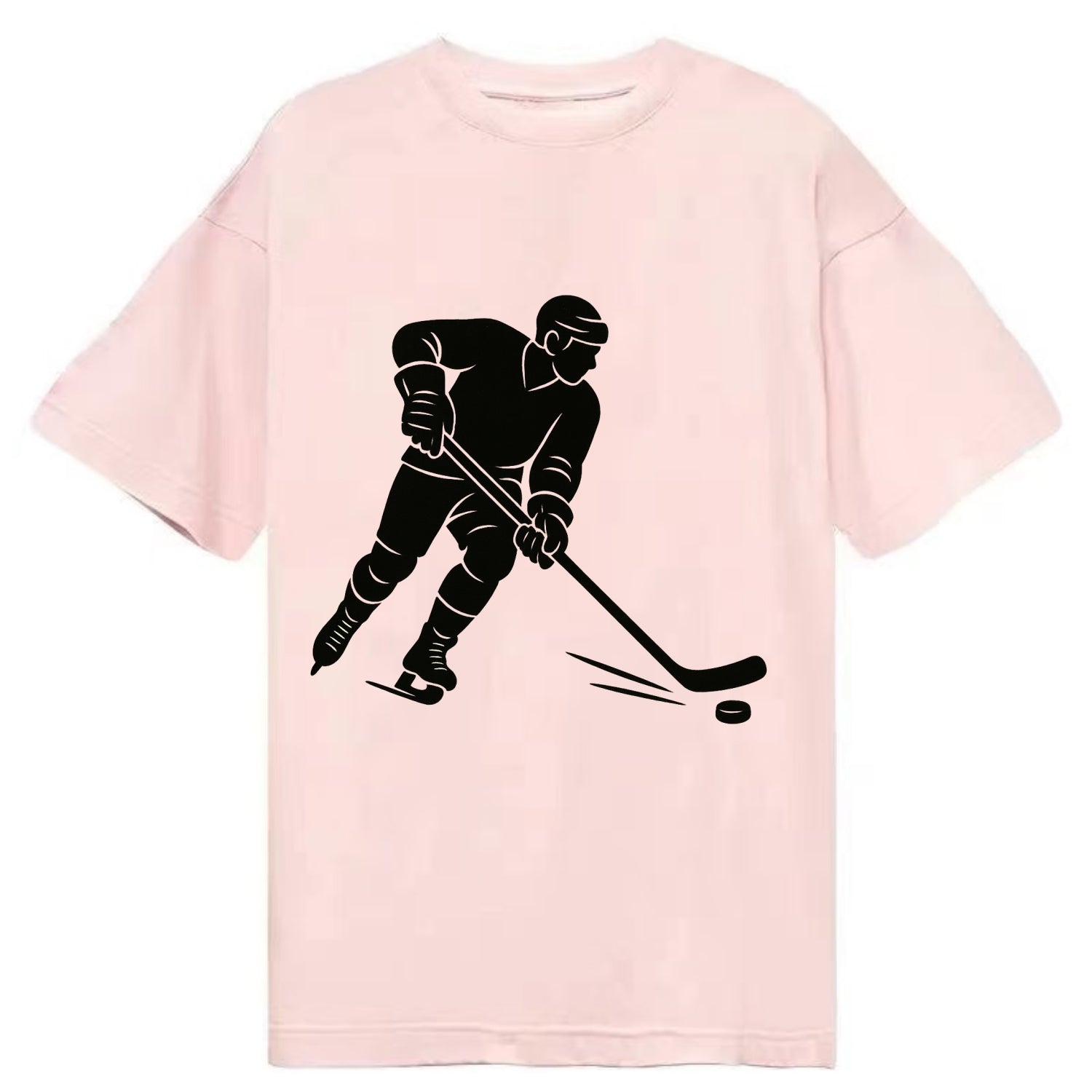 Ice hockey player shooting puck - Classic T-shirt - Pink