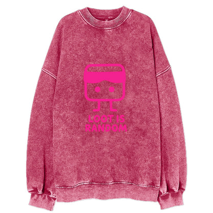LOOT IS RANDOM | Dice wearing blindfold - Vintage Sweatshirt - Pink