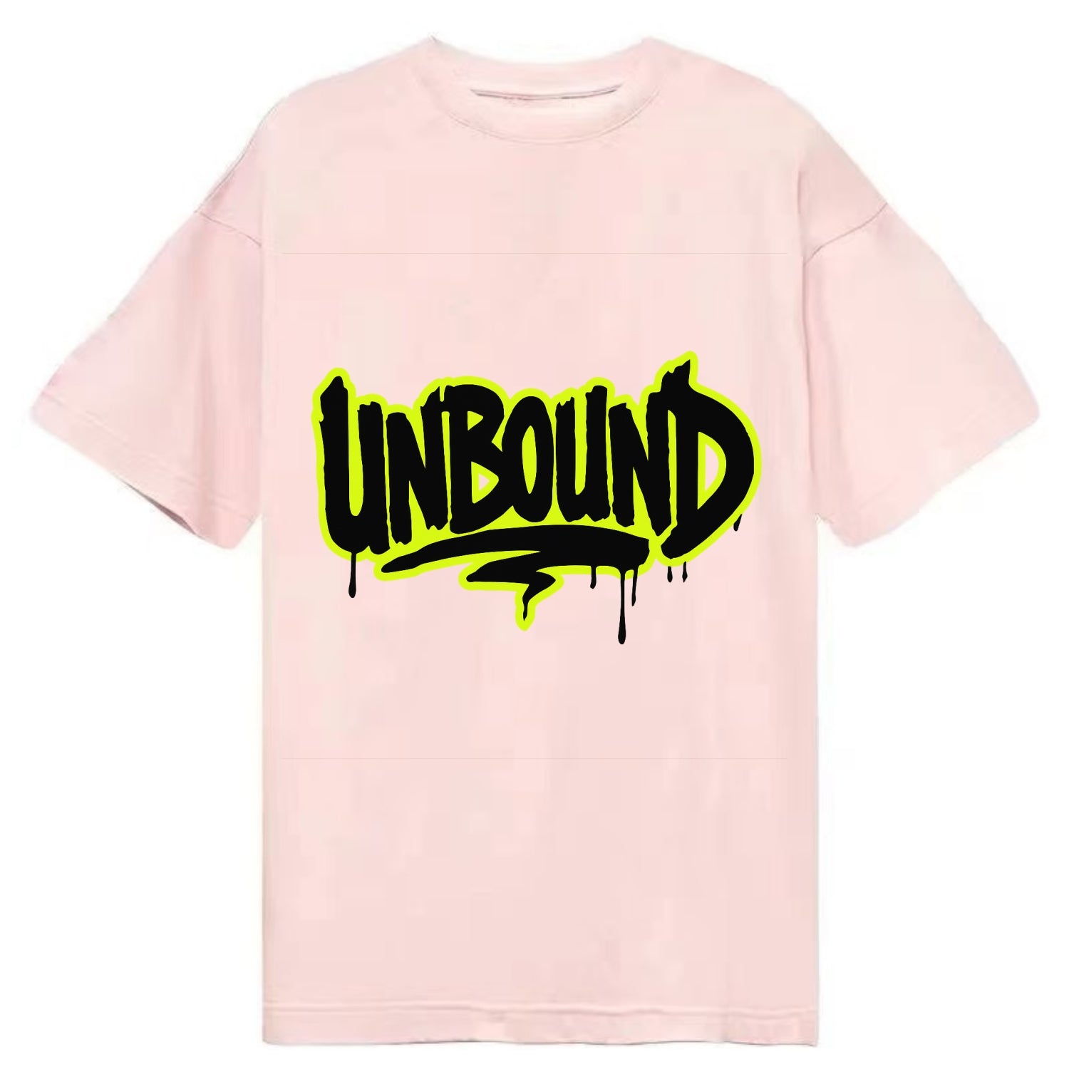 Bold typography design - "UNBOUND" - without limits, free from constraints - Classic T-shirt - Pink