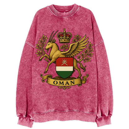 Oman Heritage Badge  - Vintage Sweatshirt - Pink