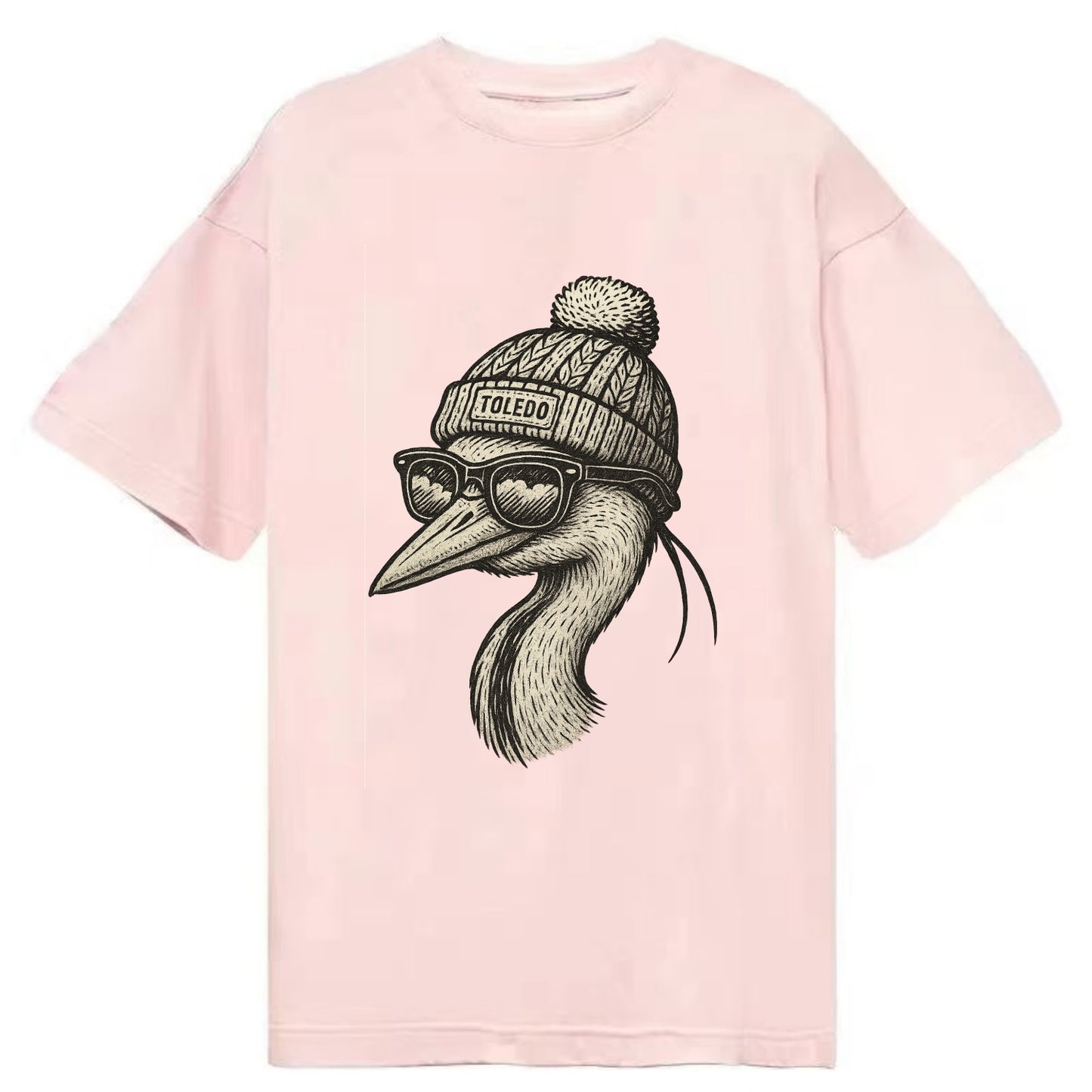 Toledo Great Blue Heron wearing Toledo b - Classic T-shirt - Pink