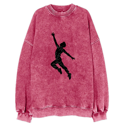 Modern dancer reaching skyward - Vintage Sweatshirt - Pink