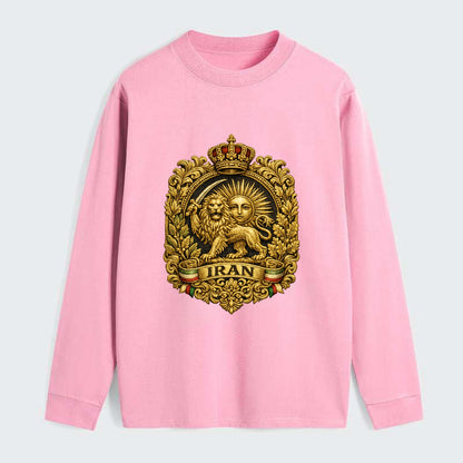 Iran Lion Sun Badge - Classic Long Sleeve Shirt - Pink