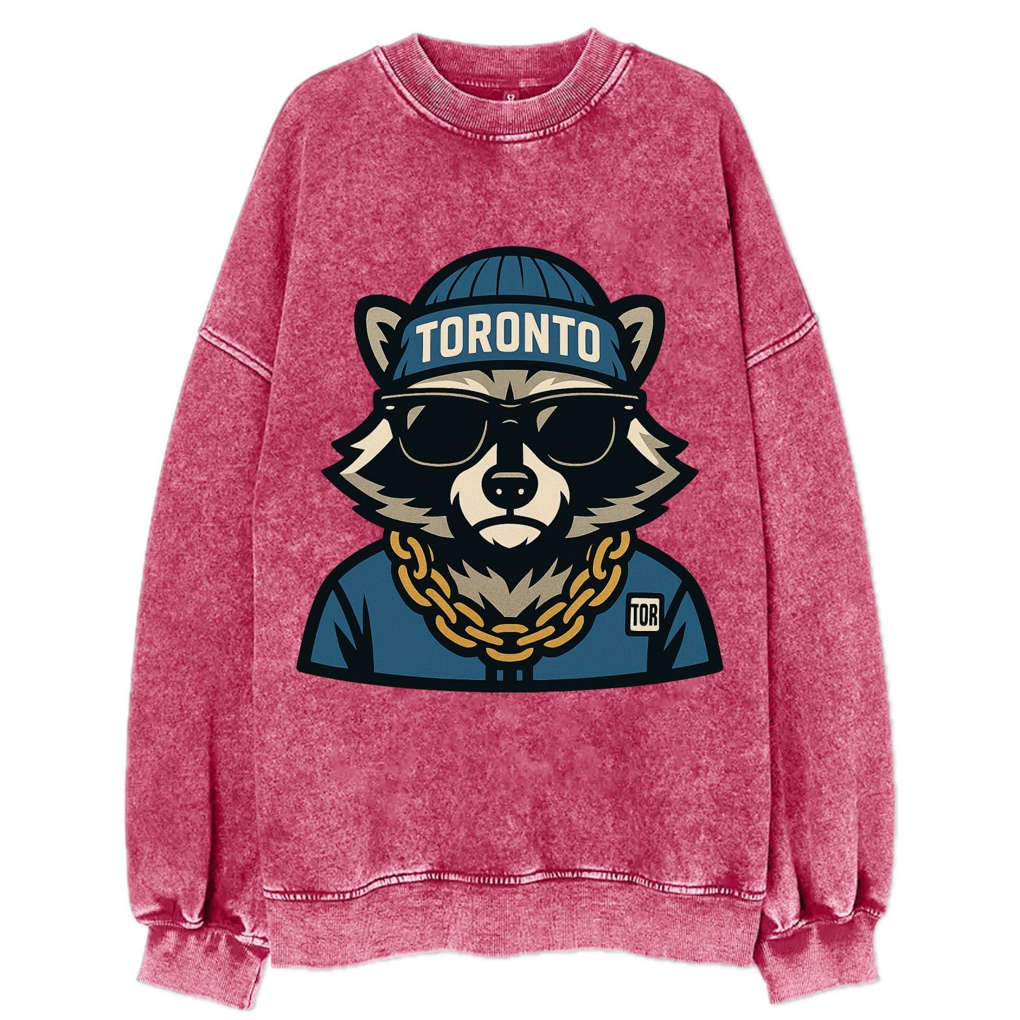 Toronto Raccoon - Vintage Sweatshirt - Pink