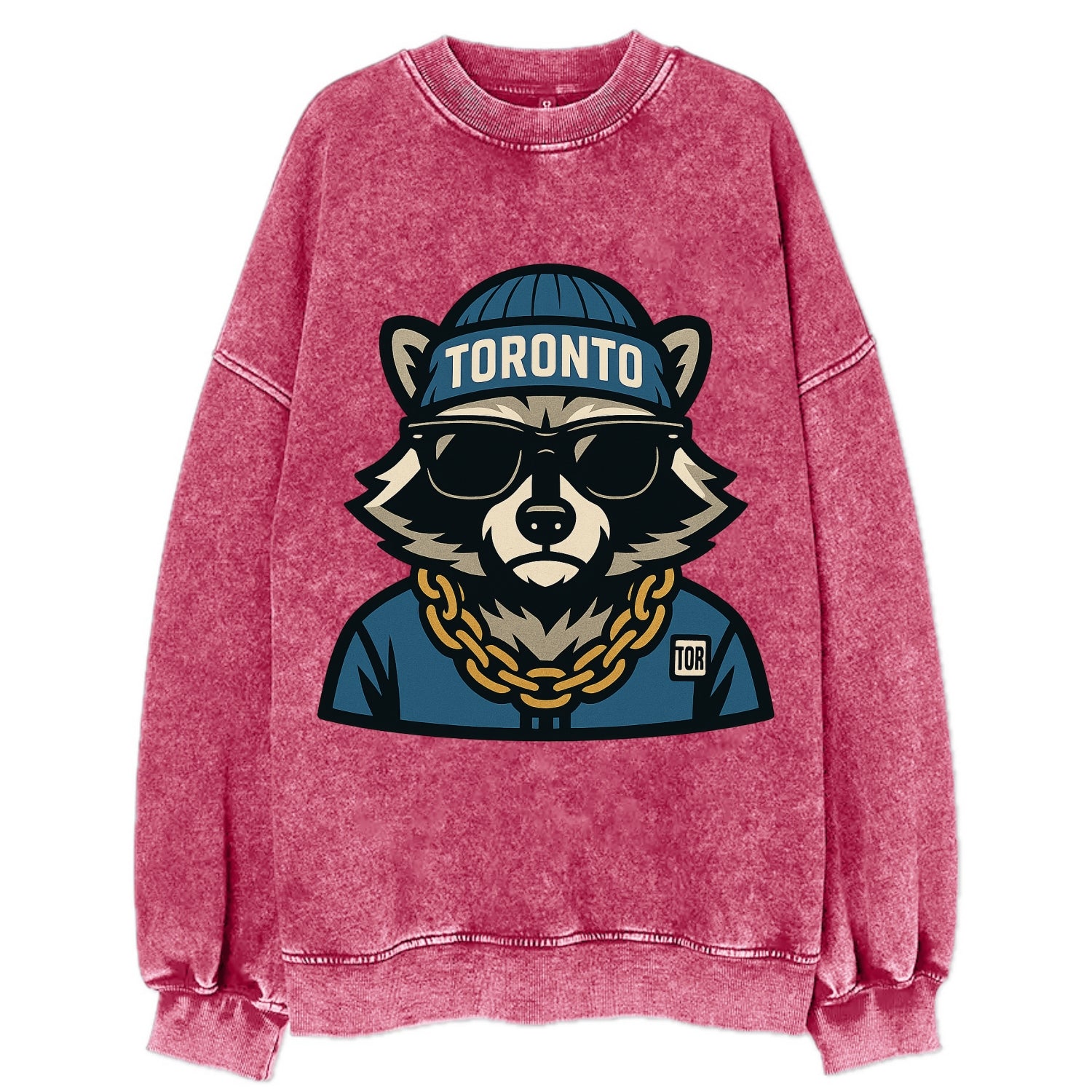 Toronto Raccoon - Vintage Sweatshirt - Pink