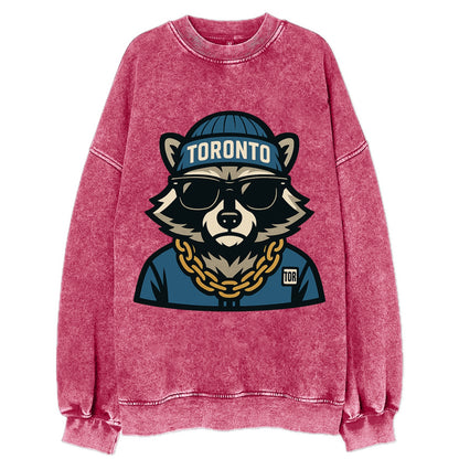 Toronto Raccoon - Vintage Sweatshirt - Pink