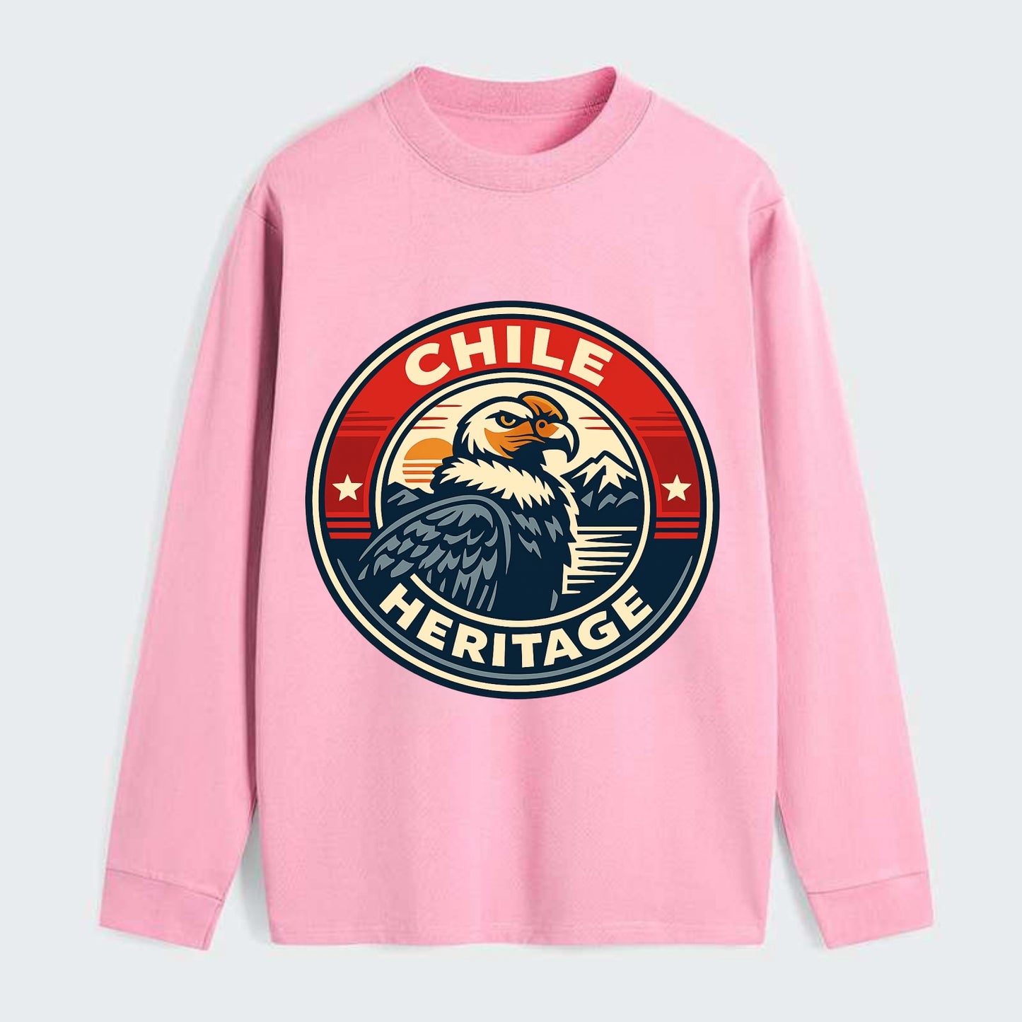 Andean Spirit Emblem - Classic Long Sleeve Shirt - Pink