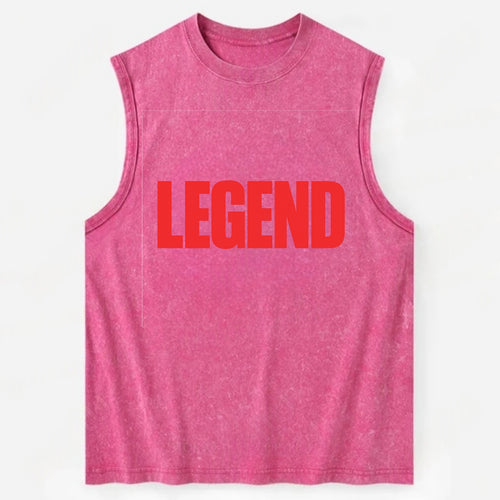 Bold typography design - LEGEND - remarkable person, iconic status - Vintage Washed Tank
