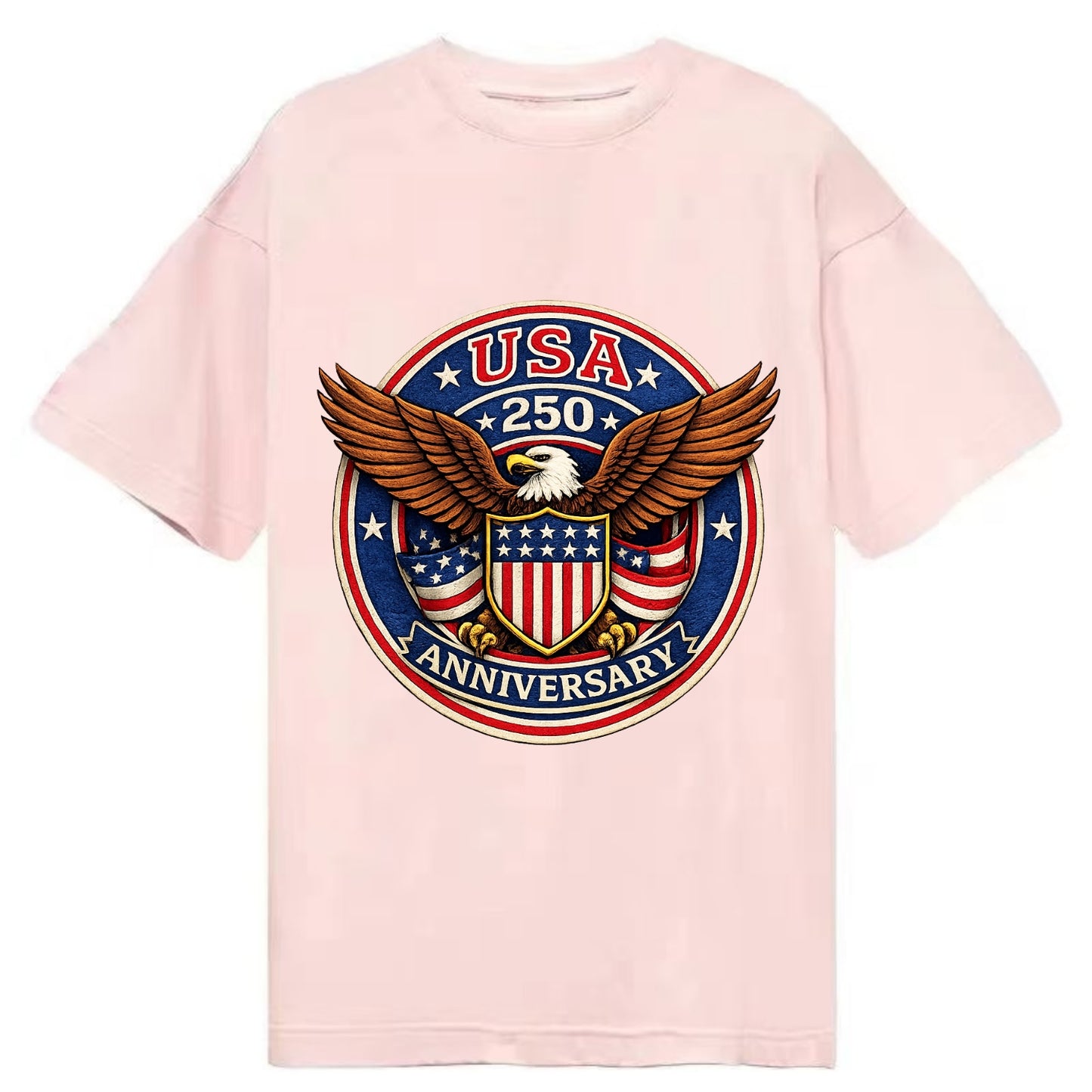 Usa 250 Anniversary Eagle Shield Emblem - Classic T-shirt - Pink
