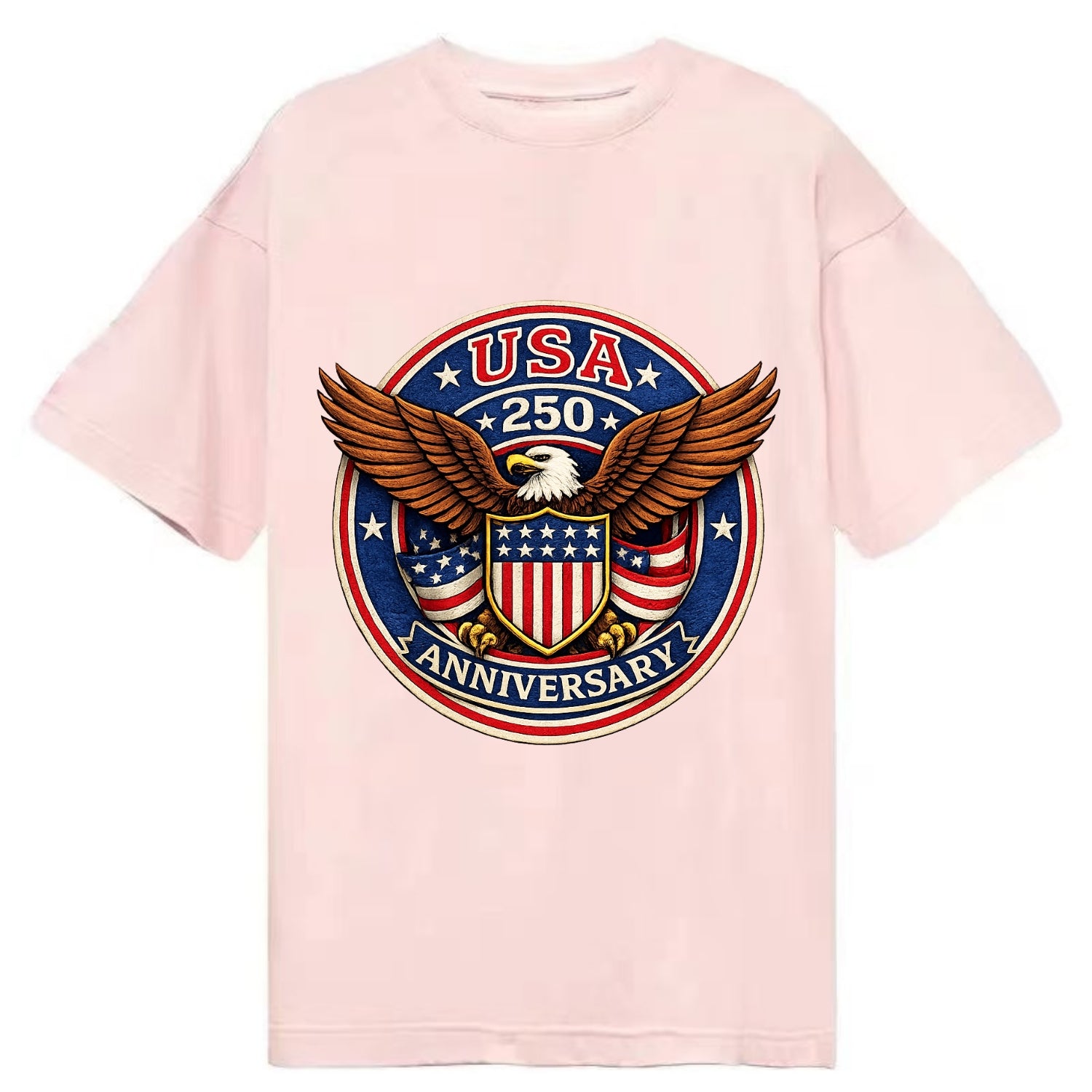 Usa 250 Anniversary Eagle Shield Emblem - Classic T-shirt - Pink