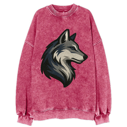 Lone Wolf Wanderer  - Vintage Sweatshirt - Pink