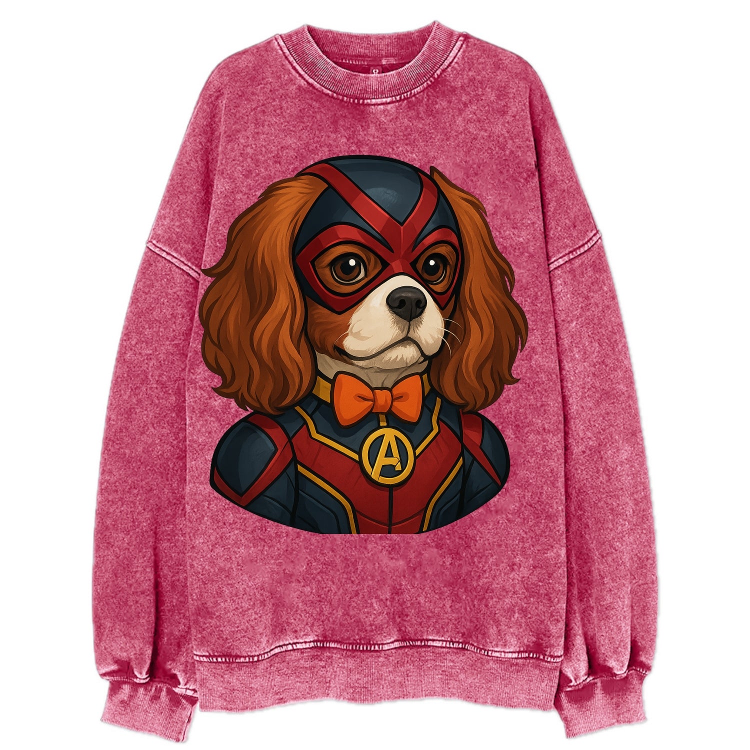 Cavalier King Charles Friendly Hero  - V Vintage Sweatshirt - Pink