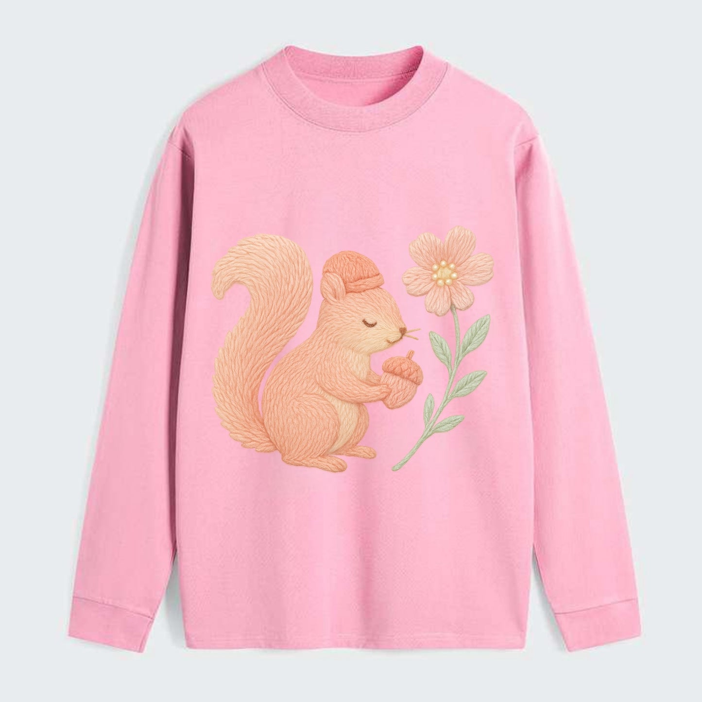 Coral Squirrel - Classic Long Sleeve Shirt - Pink