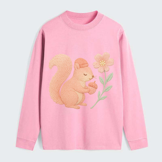 Coral Squirrel - Classic Long Sleeve Shirt - Pink
