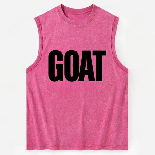 Bold typography design - GOAT - greatest of all time - Vintage Washed Tank
