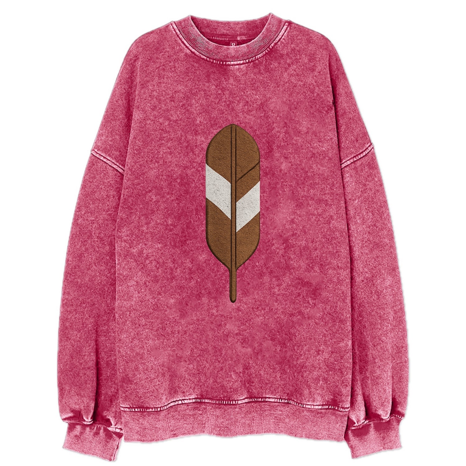 Eagle Feather  - Vintage Sweatshirt - Pink
