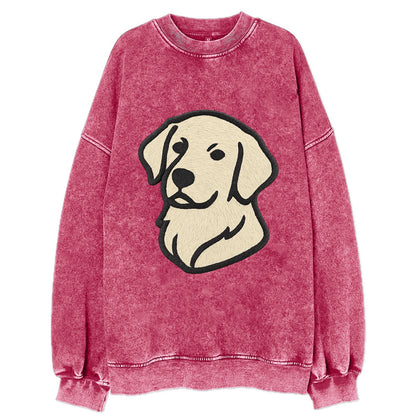 Golden Retriever - Head tilt curious pos Vintage Sweatshirt - Pink