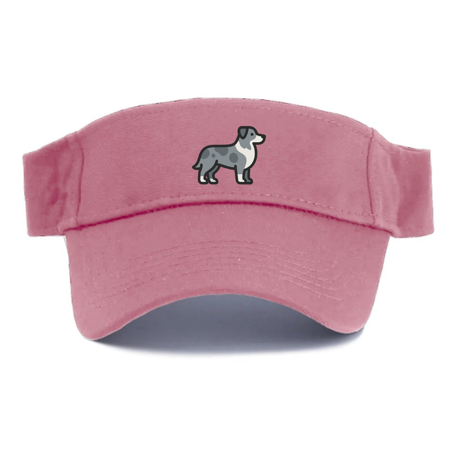 Australian Shepherd - Blue merle flat side profile - Visor - Pink