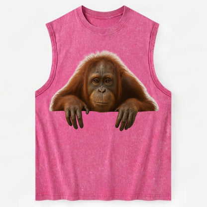 Orangutan  - Vintage Washed Tank - Pink