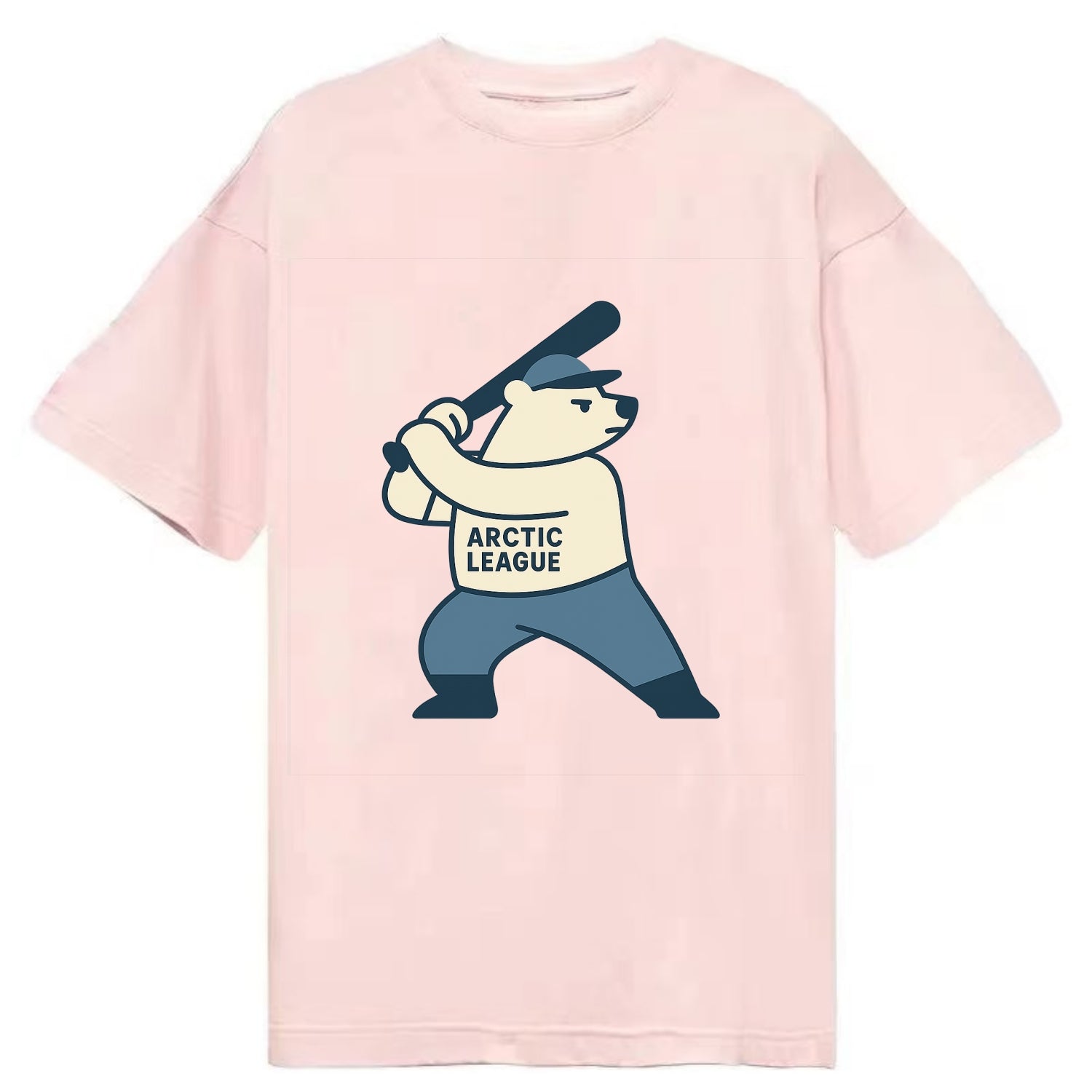 Polar Bear Baseball MVP - Classic T-shirt - Pink