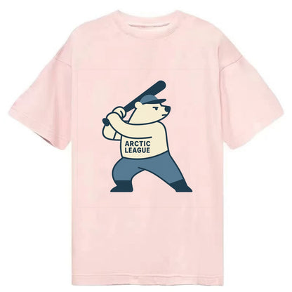 Polar Bear Baseball MVP - Classic T-shirt - Pink