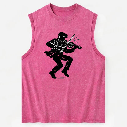 Irish folk musician traditional jig - Vintage Washed Tank - Pink
