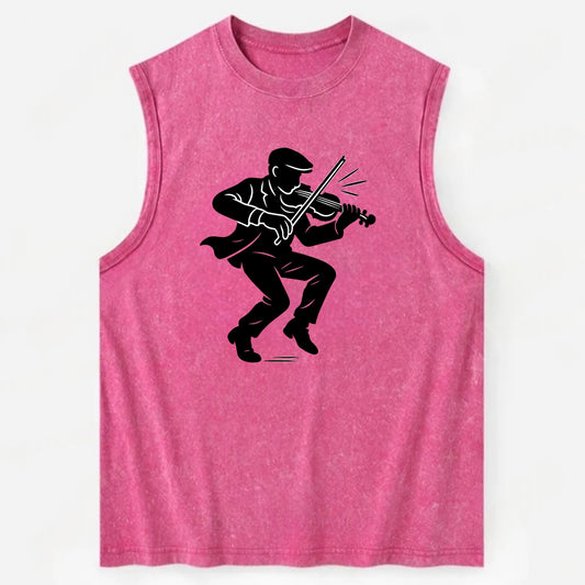 Irish folk musician traditional jig - Vintage Washed Tank - Pink