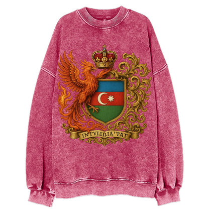 Azerbaijan Fire Phoenix Emblem - Vintage Sweatshirt - Pink