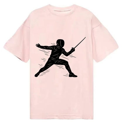 Fencer lunging attack position - Classic T-shirt - Pink
