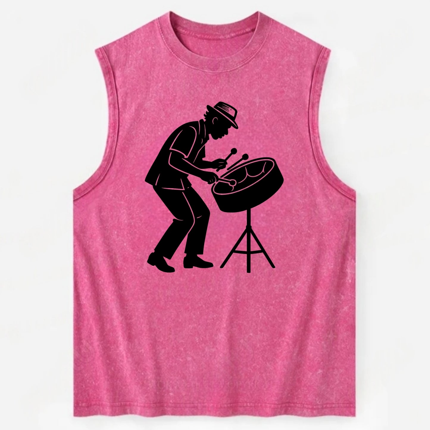 Steel drum player Caribbean rhythm - Vintage Washed Tank - Pink
