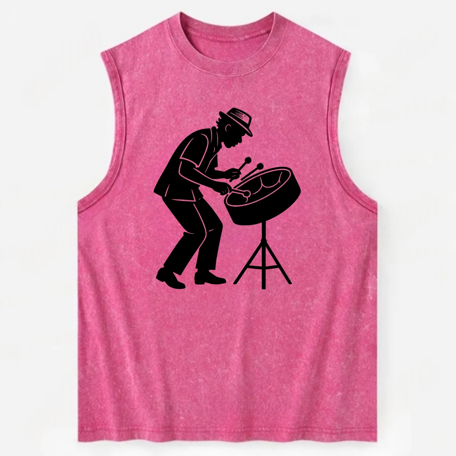 Steel drum player Caribbean rhythm - Vintage Washed Tank - Pink