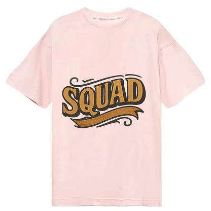 Bold typography design - "SQUAD" - your crew, your people - Classic T-shirt - Pink