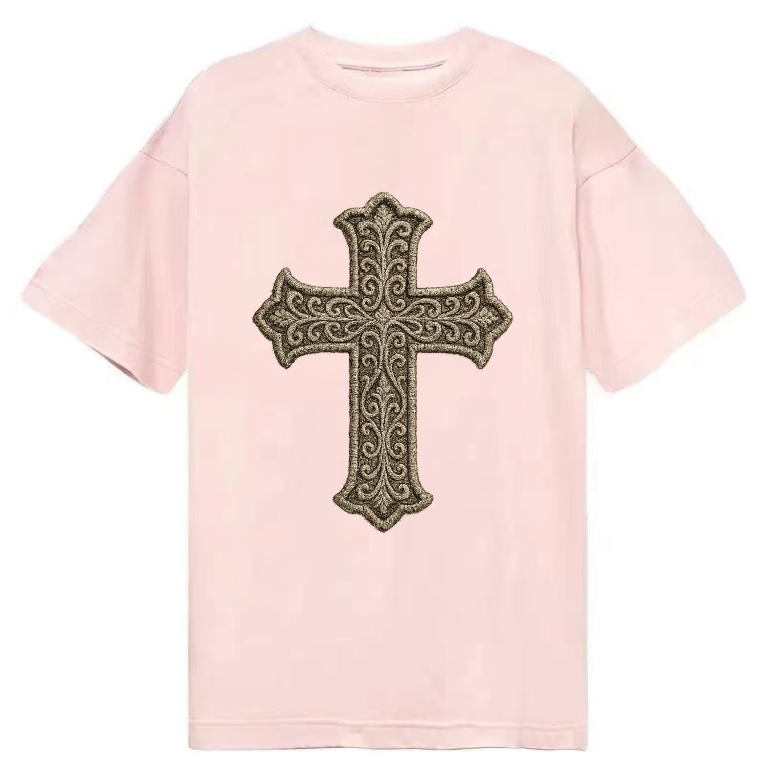 Filigree Cross  - Classic T-shirt - Pink