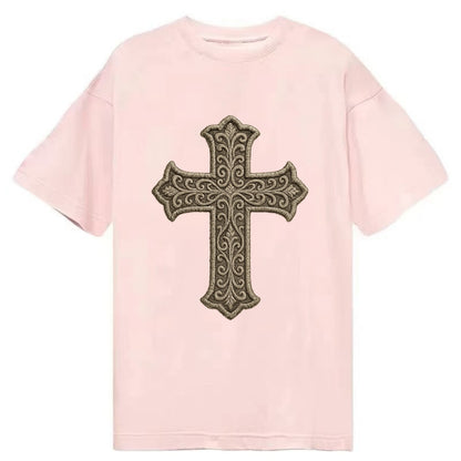 Filigree Cross  - Classic T-shirt - Pink